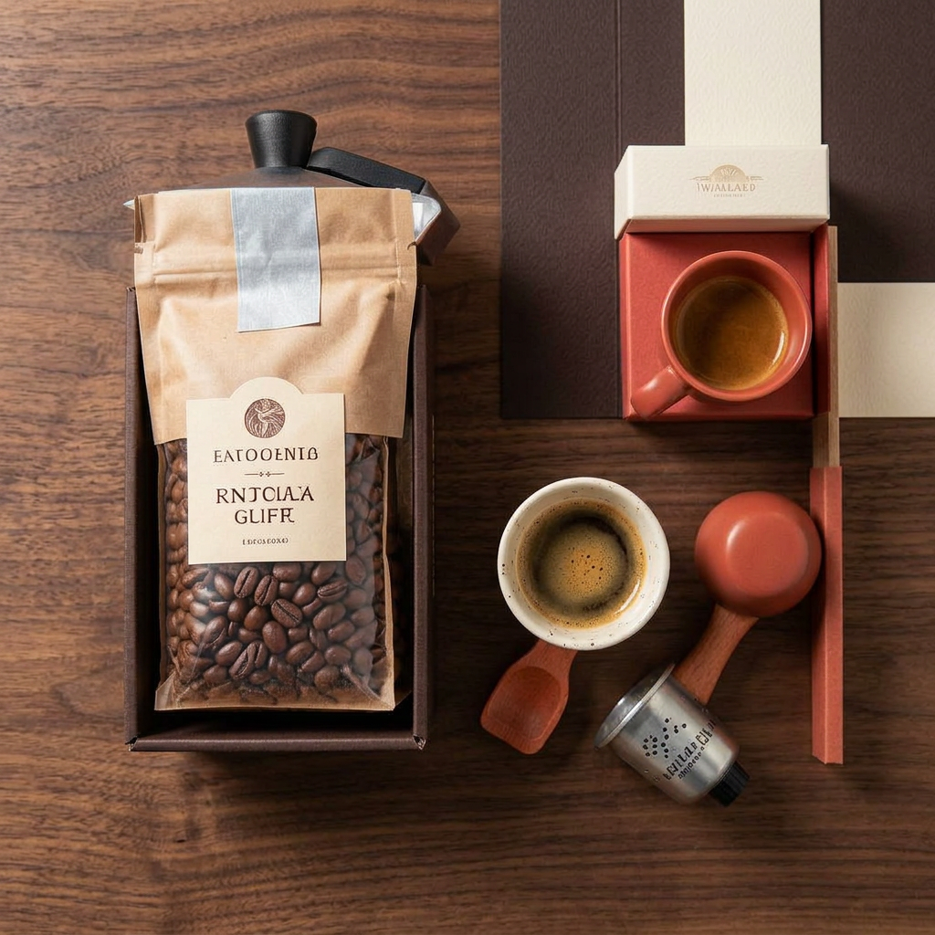 A branded pour-over coffee ritual set